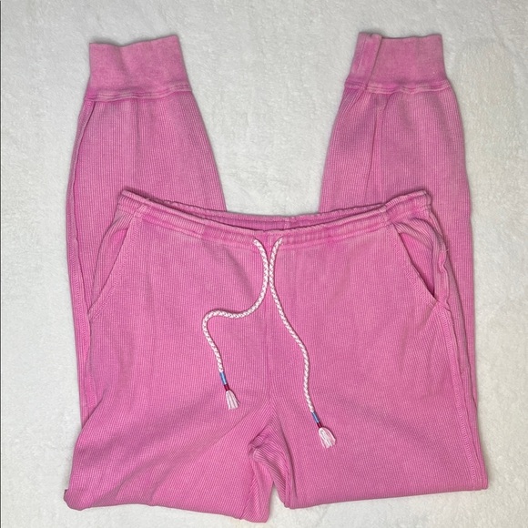 Sundry Sunnyside Waffle-knit Jogger Iconic Pink Pants Size S - Picture 3 of 8